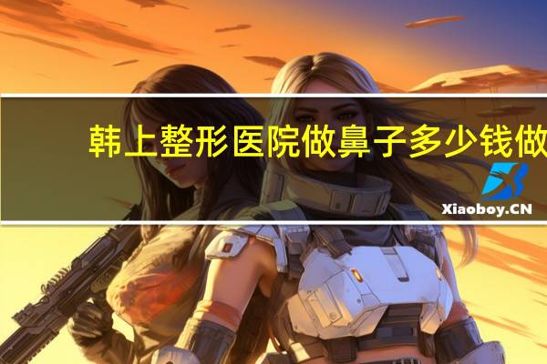 韩上整形医院做鼻子多少钱 做双眼皮多少钱