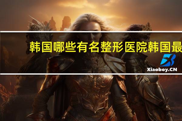 韩国哪些有名整形医院 韩国最有名的是哪个整形医院啊hh