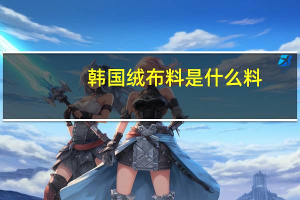 韩国绒布料是什么料