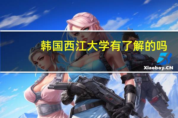韩国西江大学有了解的吗