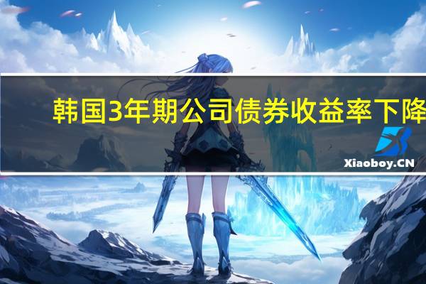 韩国3年期公司债券收益率下降0.7个基点至4.641%
