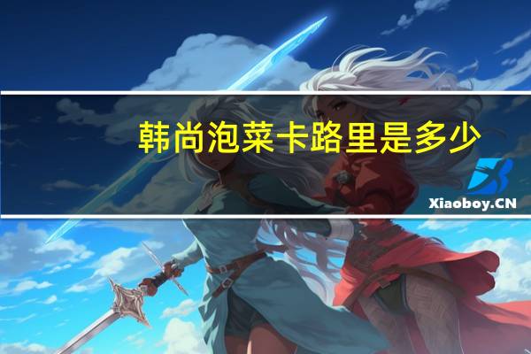 韩尚 泡菜卡路里是多少