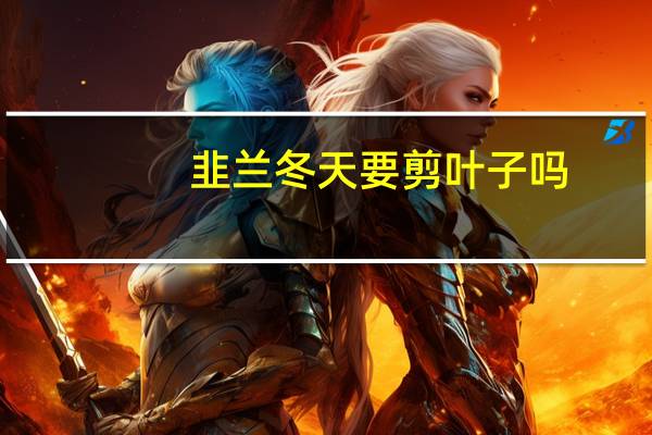韭兰冬天要剪叶子吗