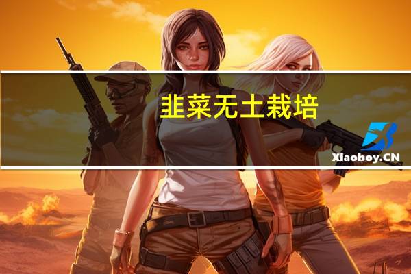 韭菜无土栽培:不能缺少光照