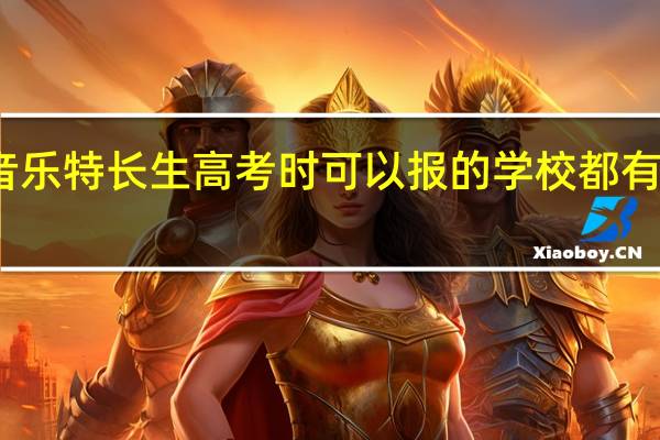 音乐特长生高考时可以报的学校都有哪些啊