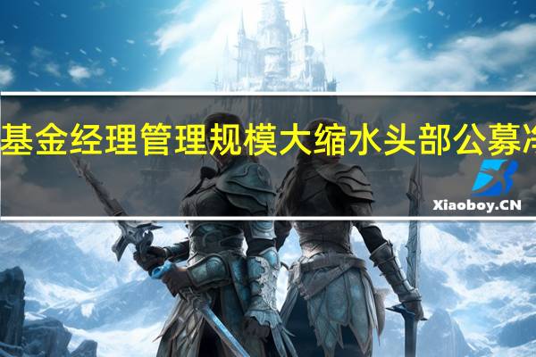 顶流基金经理管理规模大缩水头部公募净利润下滑