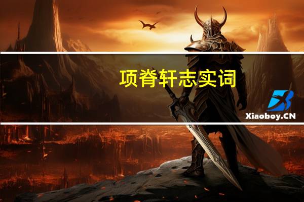 项脊轩志实词
