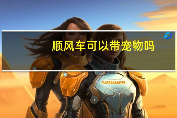 顺风车可以带宠物吗