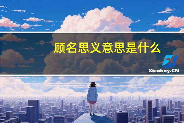 顾名思义意思是什么
