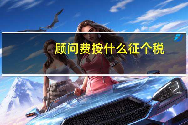 顾问费按什么征个税
