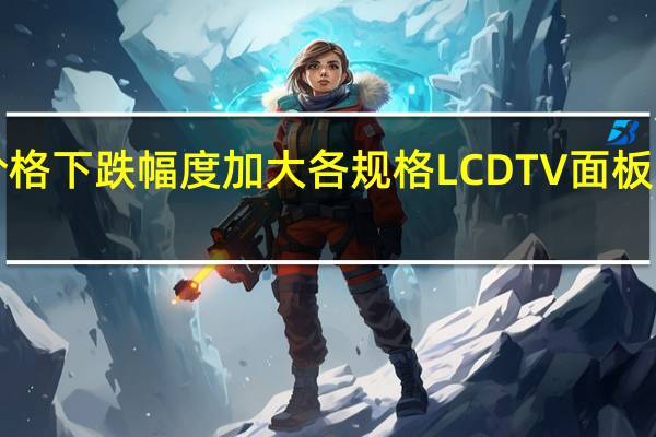 预计7月部分规格面板价格下跌幅度加大各规格LCDTV面板均价本月将继续跌至历史新低