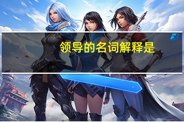 领导的名词解释是