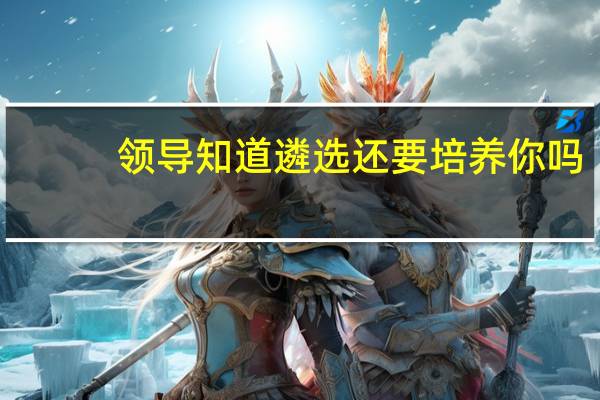 领导知道遴选还要培养你吗