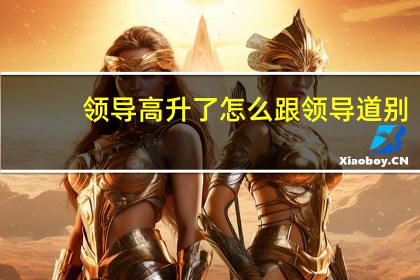 领导高升了怎么跟领导道别