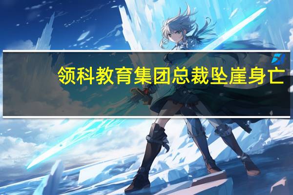 领科教育集团总裁坠崖身亡，他开创的领科教育何以备受青睐