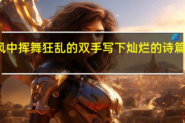 风中挥舞狂乱的双手写下灿烂的诗篇谁写的（风中挥舞狂乱的双手写下灿烂的诗篇）