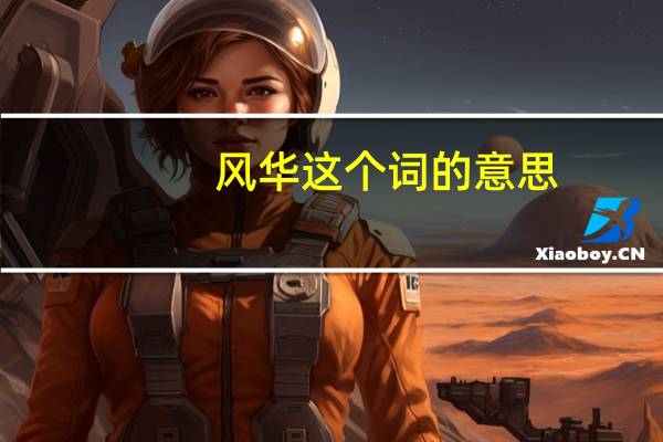 风华这个词的意思