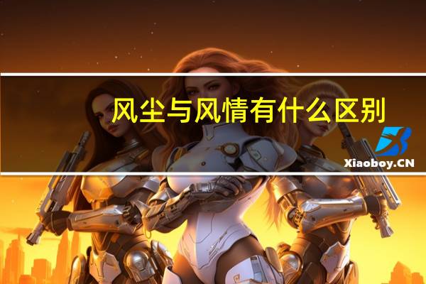 风尘与风情有什么区别