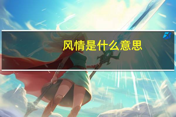 风情是什么意思