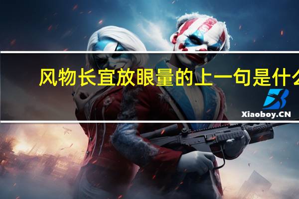 风物长宜放眼量的上一句是什么