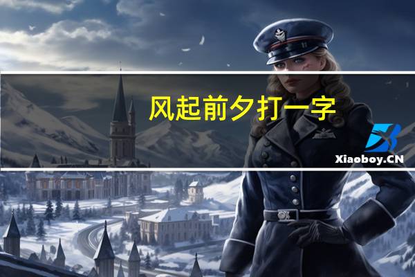 风起前夕打一字