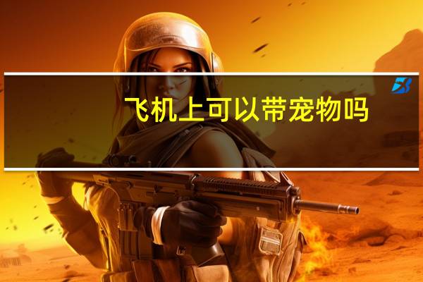 飞机上可以带宠物吗