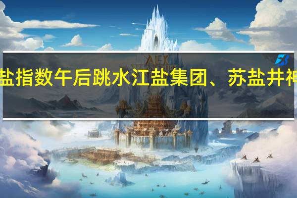 食盐指数午后跳水江盐集团、苏盐井神跌逾6%