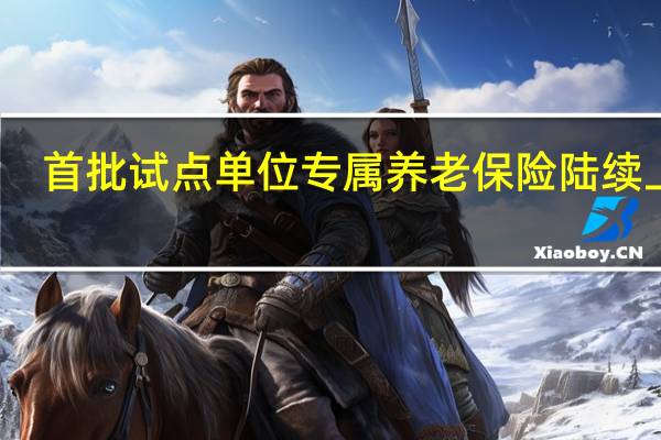 首批试点单位专属养老保险陆续上市