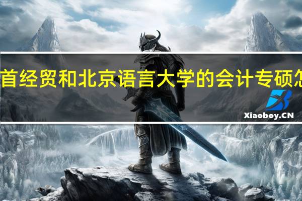 首经贸和北京语言大学的会计专硕怎么选