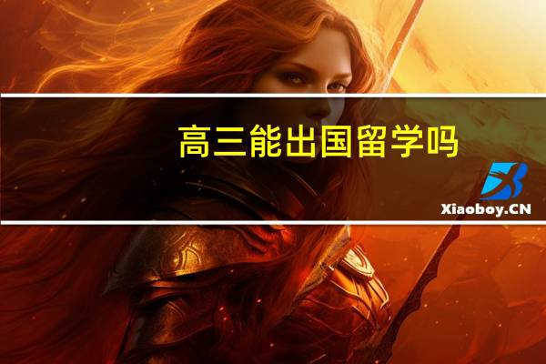 高三能出国留学吗