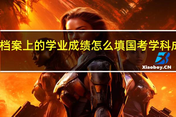 高中档案上的学业成绩怎么填 国考学科成绩怎么填