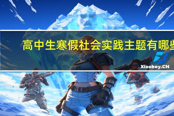 高中生寒假社会实践主题有哪些