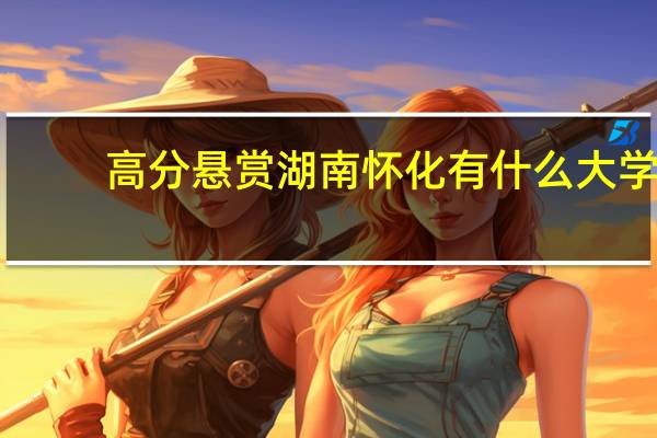 高分悬赏湖南怀化有什么大学