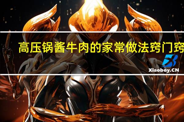 高压锅酱牛肉的家常做法窍门窍门(酱牛肉做法大全家常)