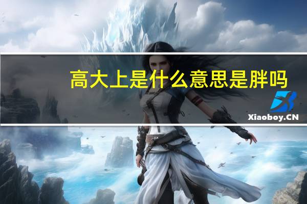 高大上是什么意思是胖吗（高大上是什么意思）
