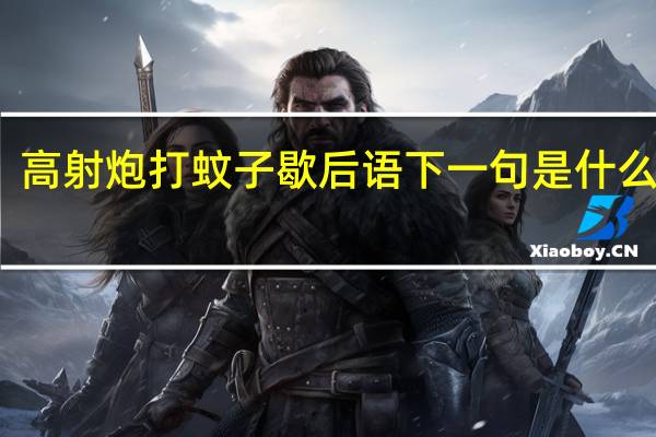 高射炮打蚊子歇后语下一句是什么意思(高射炮打蚊子歇后语)