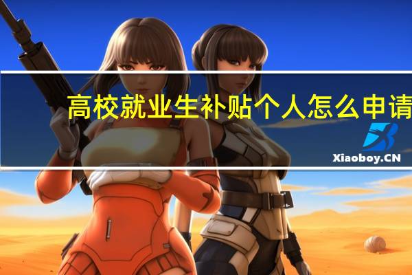 高校就业生补贴个人怎么申请
