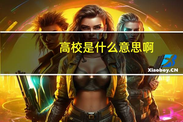 高校是什么意思啊
