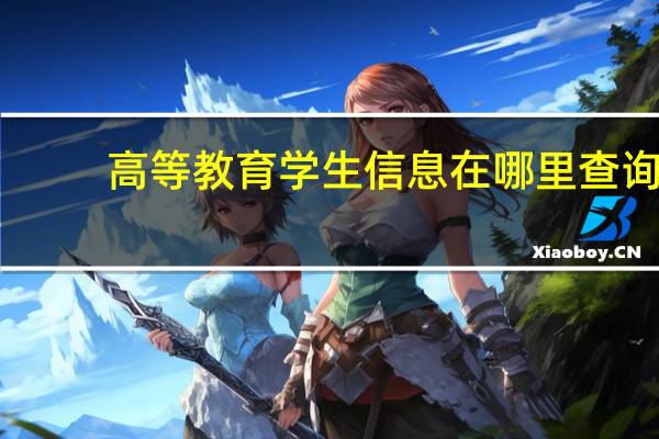 高等教育学生信息在哪里查询