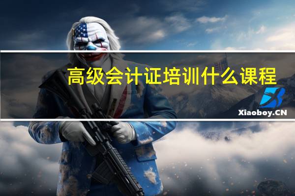 高级会计证培训什么课程