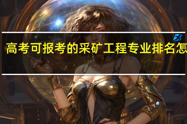 高考可报考的采矿工程专业排名怎么样