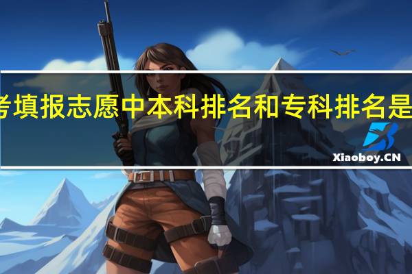 高考填报志愿中本科排名和专科排名是什么意思