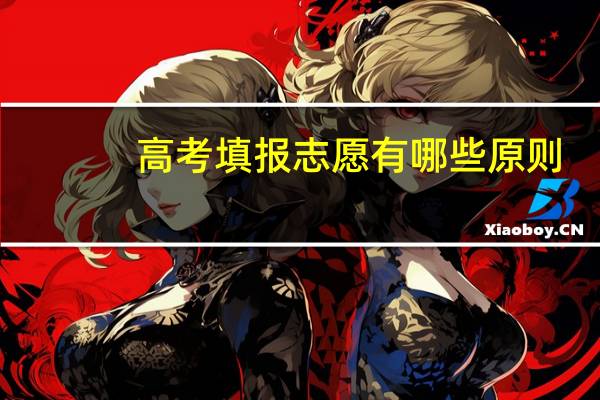 高考填报志愿有哪些原则