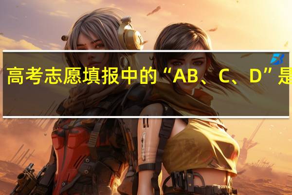 高考志愿填报中的“ AB、 C、 D”是什么