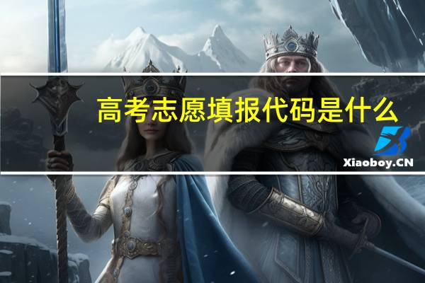 高考志愿填报代码是什么