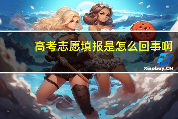 高考志愿填报是怎么回事啊