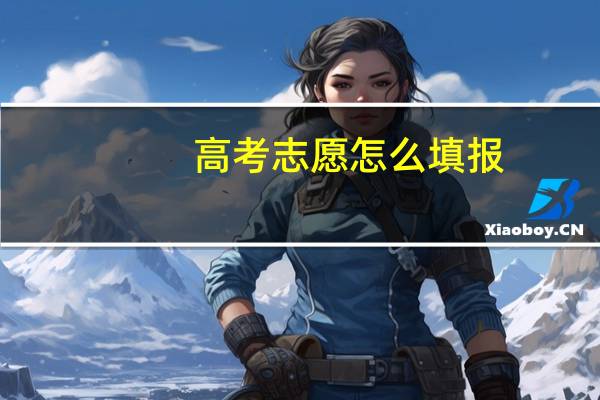 高考志愿怎么填报