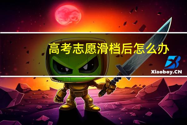 高考志愿滑档后怎么办