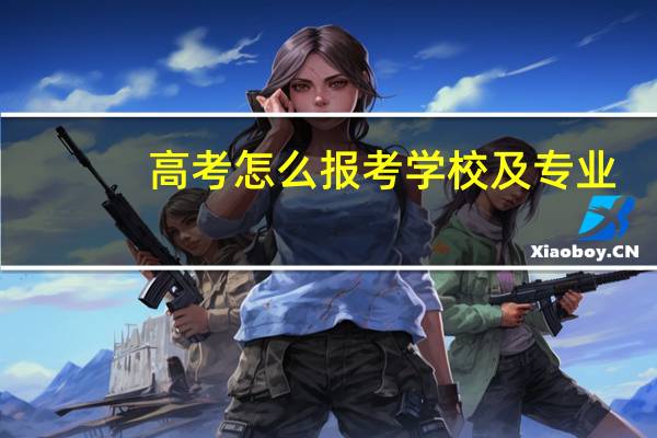 高考怎么报考学校及专业