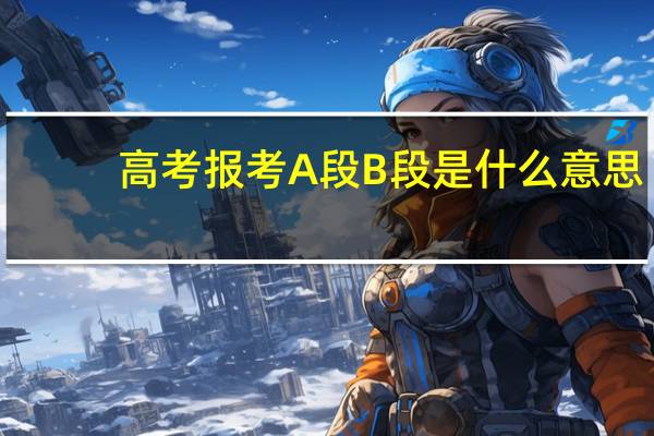 高考报考A段B段是什么意思
